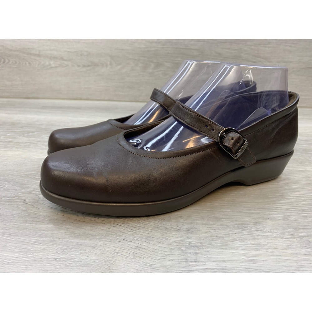 SAS Tripad Women's Brown Leather Mary Jane Buckle 10 N Comfort Casual Shoes